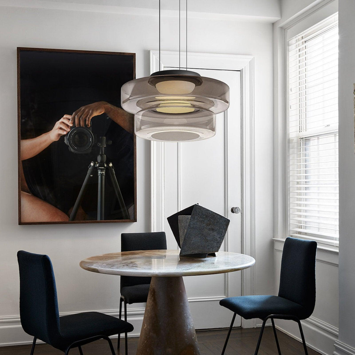 Lioralaine hanglamp glazen cirkels meervoudig niveau