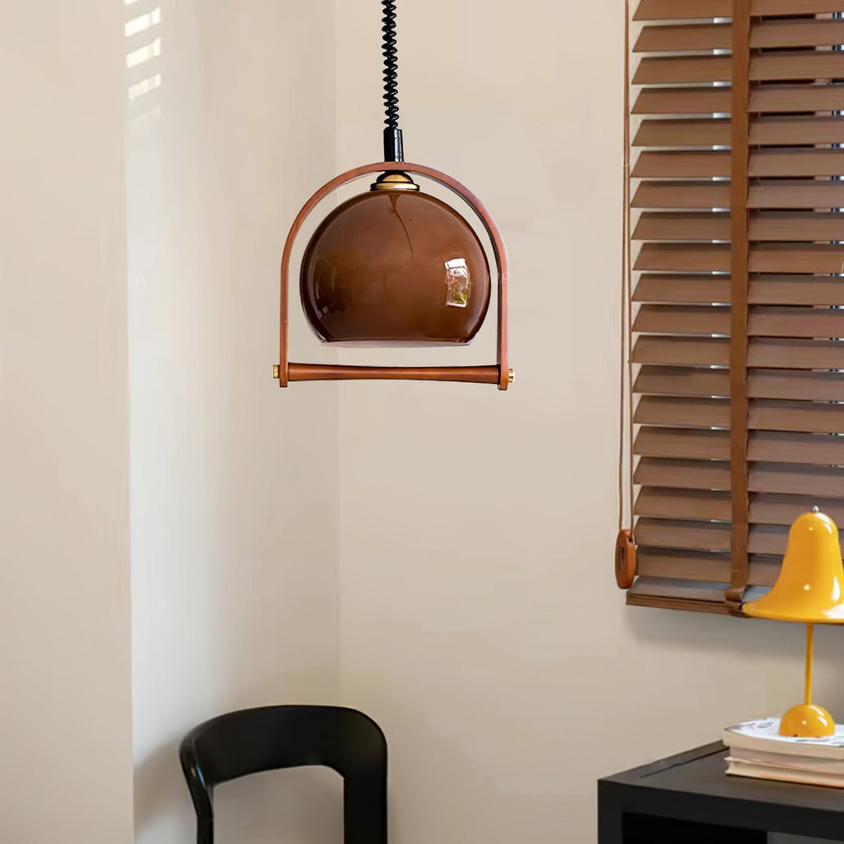 Cesilarae Premium Noordse kunst glas hout hanglamp