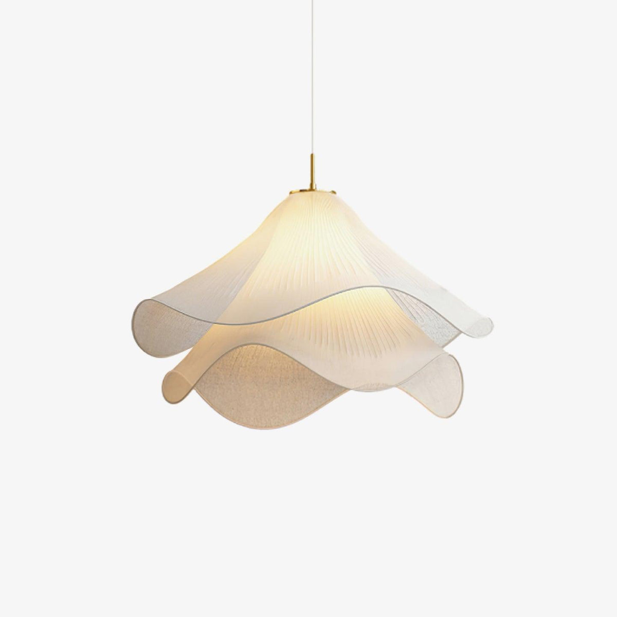 Cirirenne elegante bloemvormige stoffen hanglamp