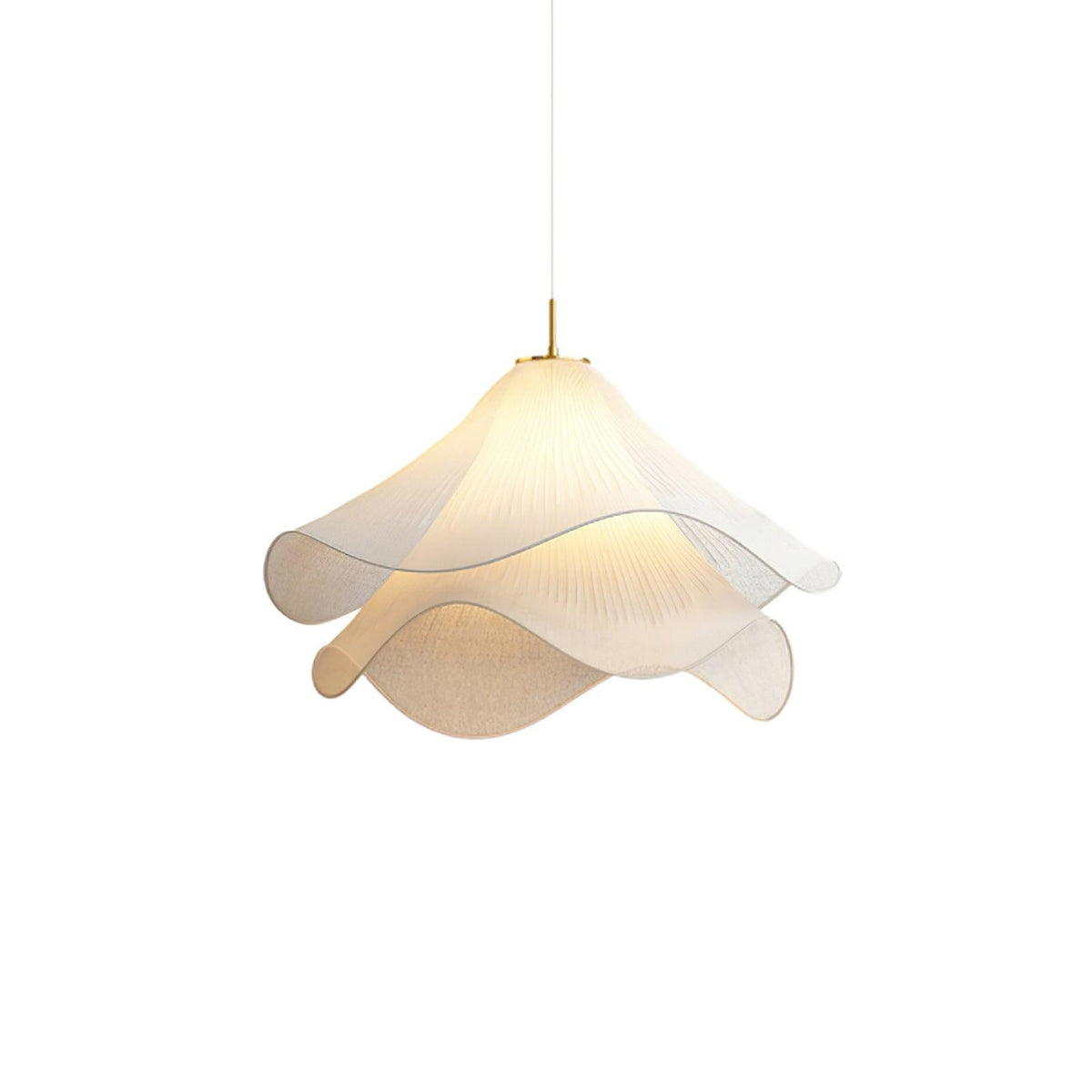 Cirirenne elegante bloemvormige stoffen hanglamp