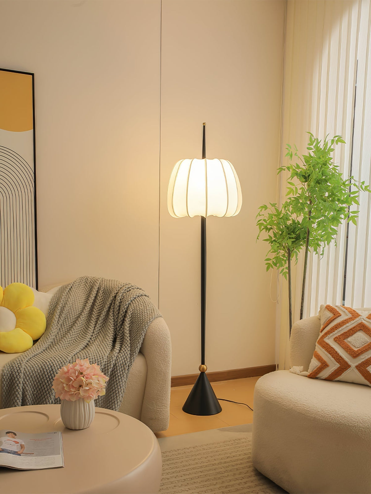 Pick Minimalistische vloerlamp van stof