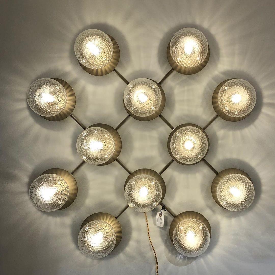Nifte wandlamp Ronde Schijf Mondblaasglas Minimalistisch met bolvormige kap