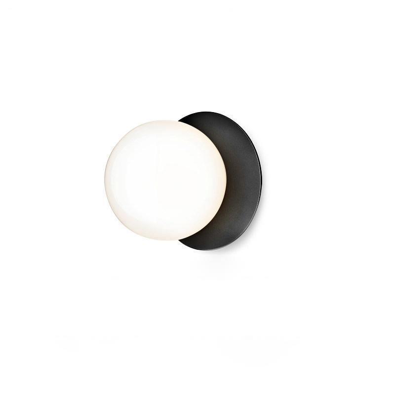 Nifte wandlamp Ronde Schijf Mondblaasglas Minimalistisch met bolvormige kap