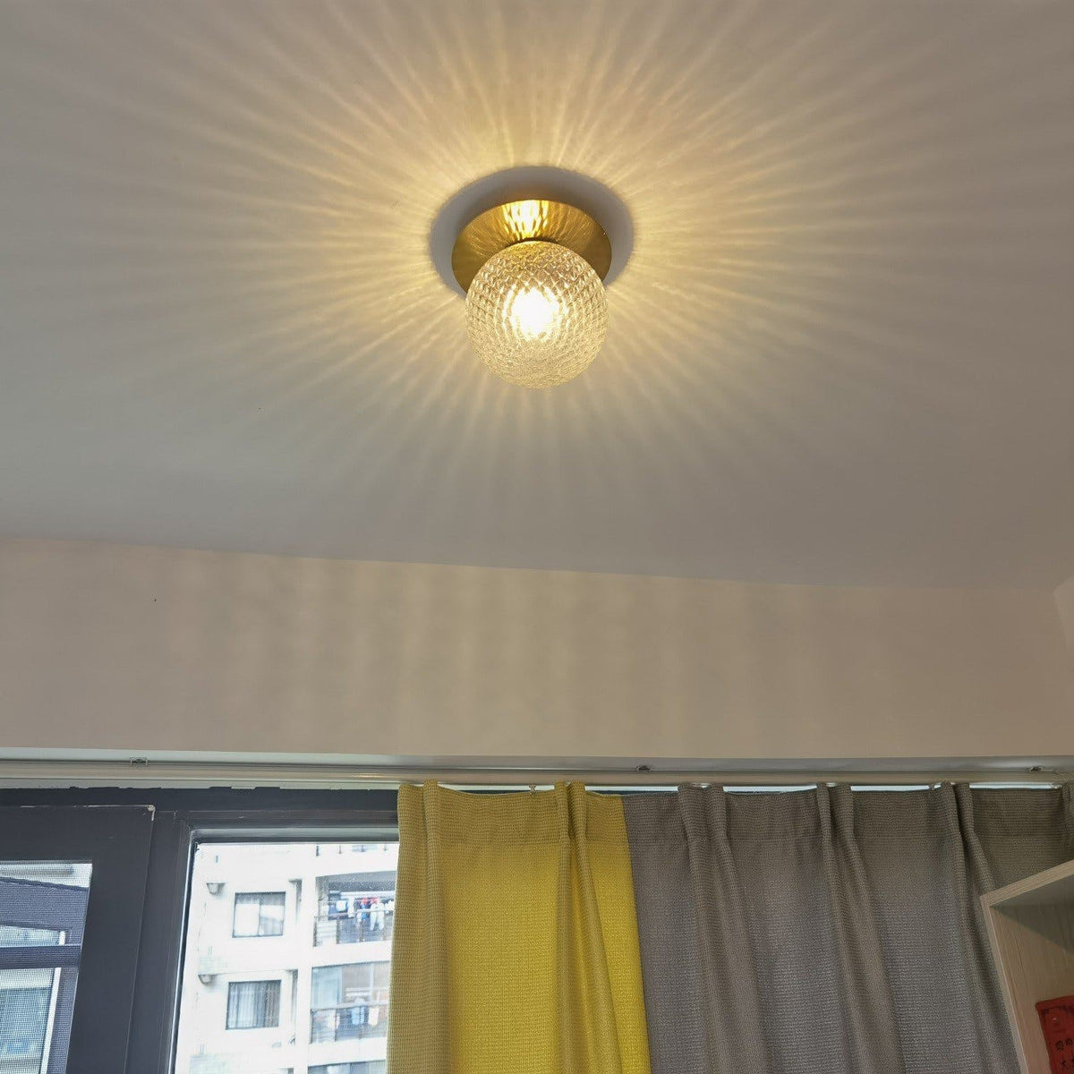 Nifte wandlamp Ronde Schijf Mondblaasglas Minimalistisch met bolvormige kap