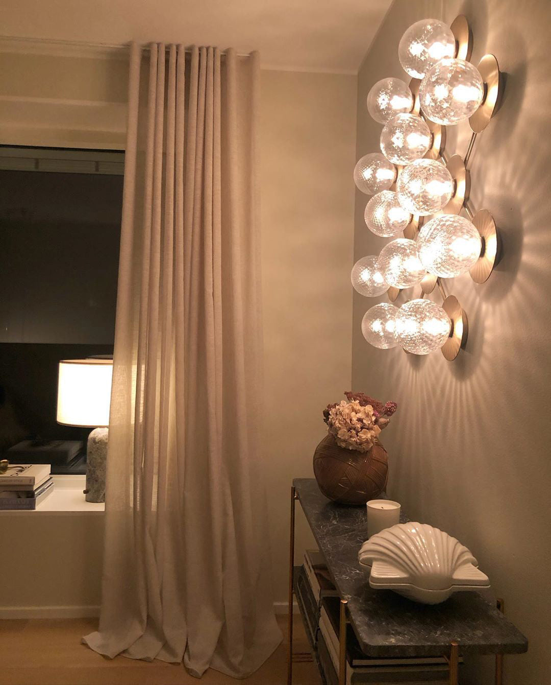 Nifte wandlamp Ronde Schijf Mondblaasglas Minimalistisch met bolvormige kap