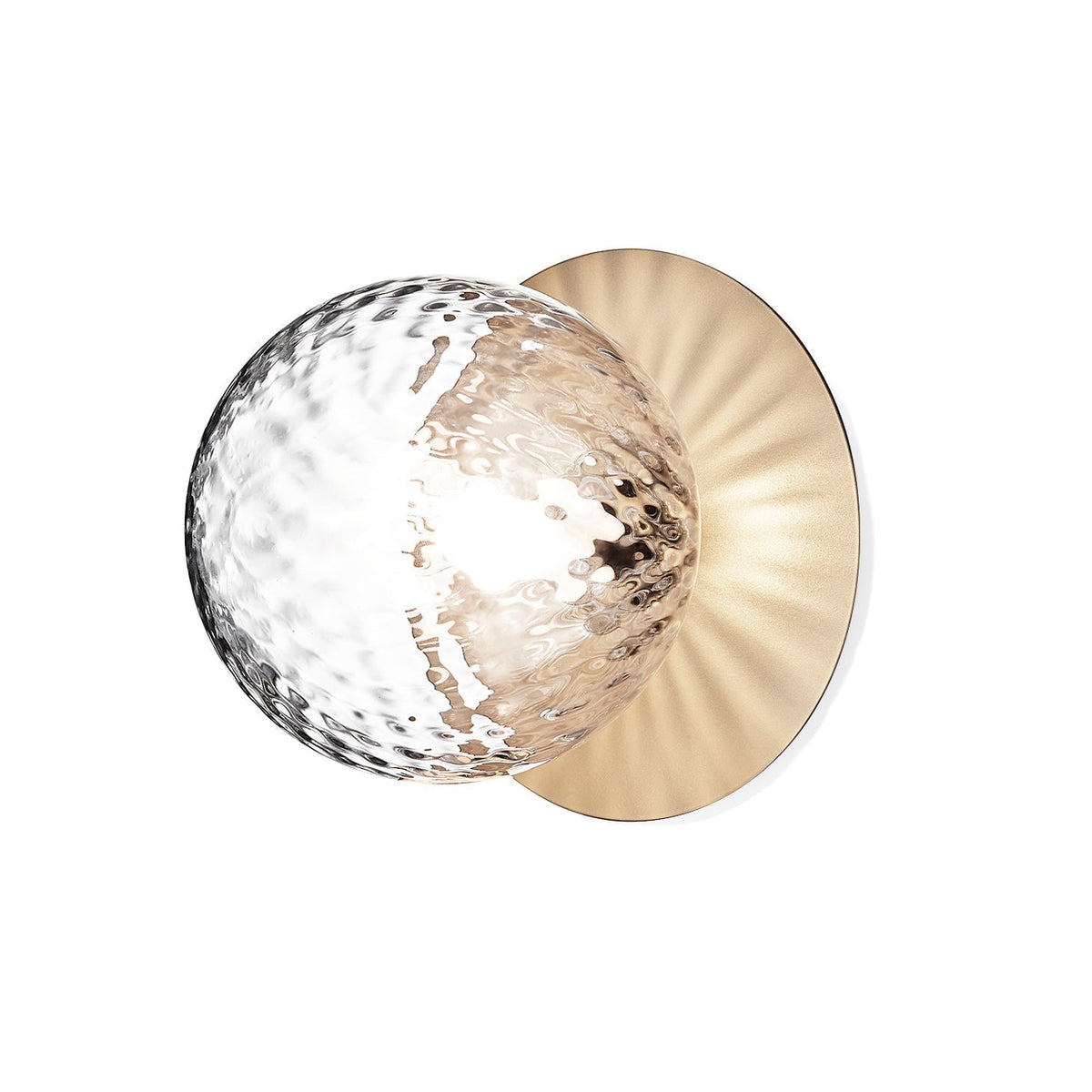 Nifte wandlamp Ronde Schijf Mondblaasglas Minimalistisch met bolvormige kap