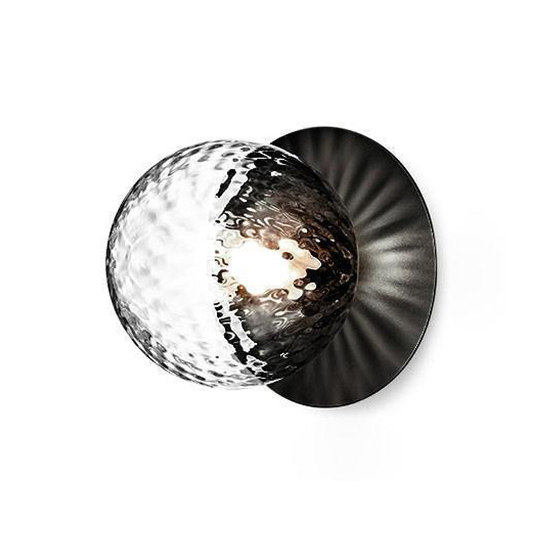 Nifte wandlamp Ronde Schijf Mondblaasglas Minimalistisch met bolvormige kap