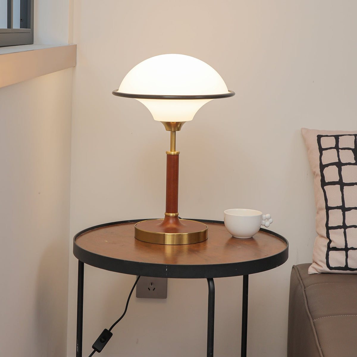 Solstic Houten tafellamp Mid-Century