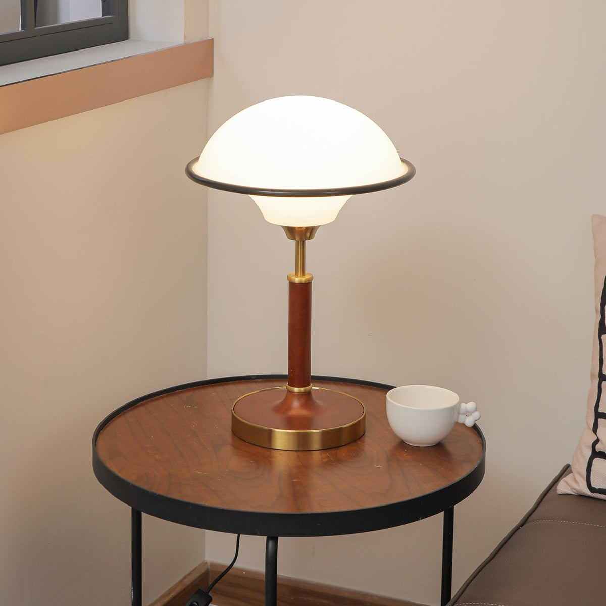 Solstic Houten tafellamp Mid-Century