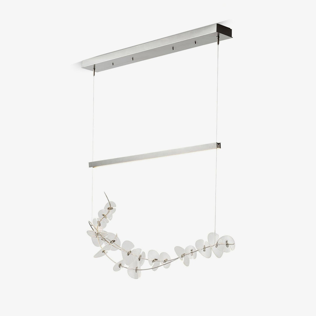 Josiah Moderne hanglamp van chrome en acryl