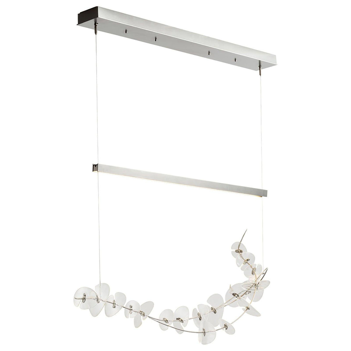 Josiah Moderne hanglamp van chrome en acryl