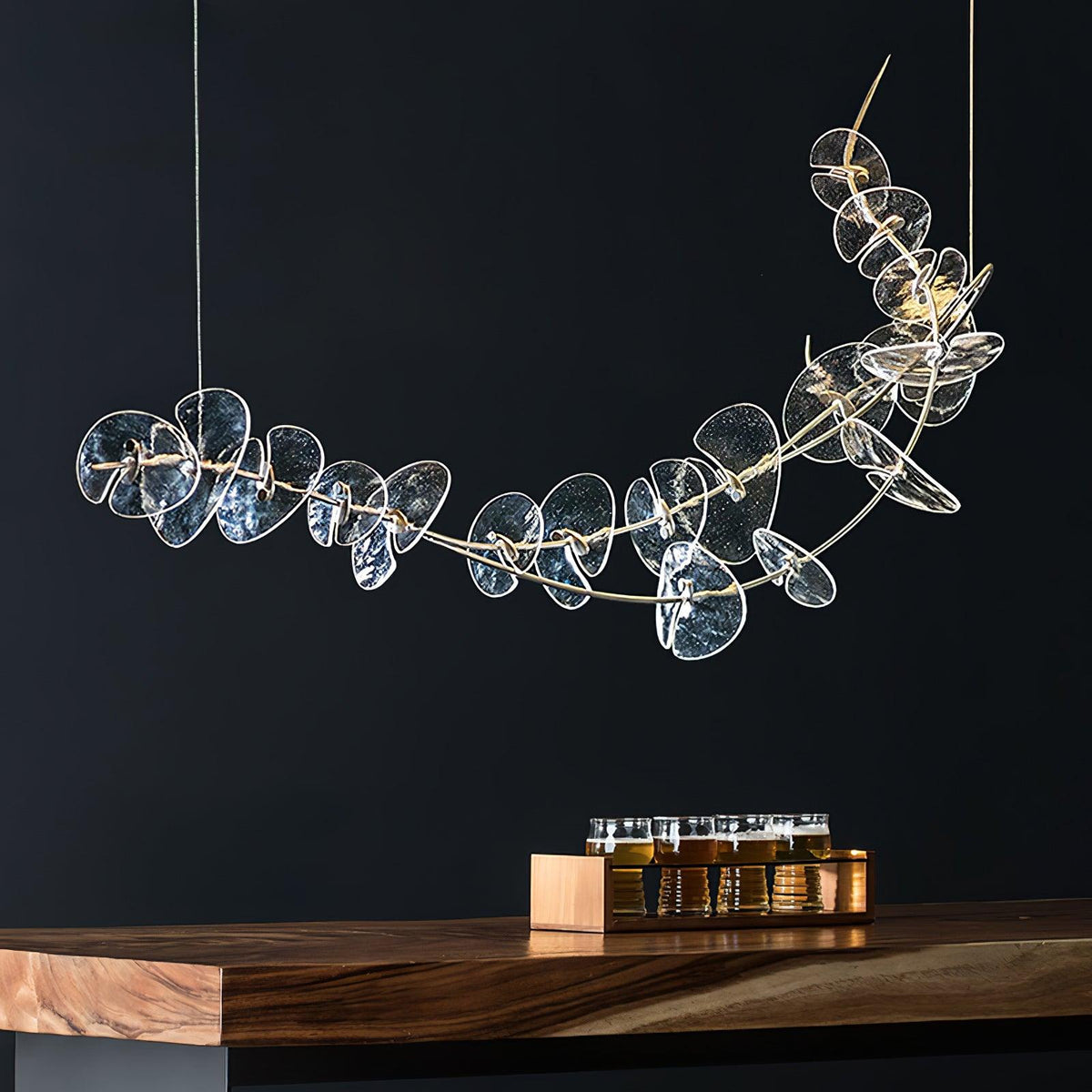 Josiah Moderne hanglamp van chrome en acryl