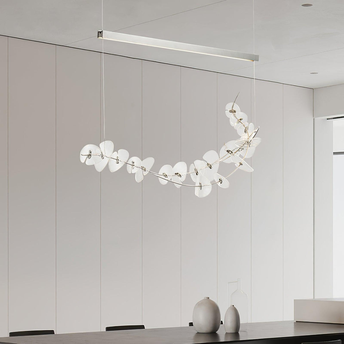 Josiah Moderne hanglamp van chrome en acryl