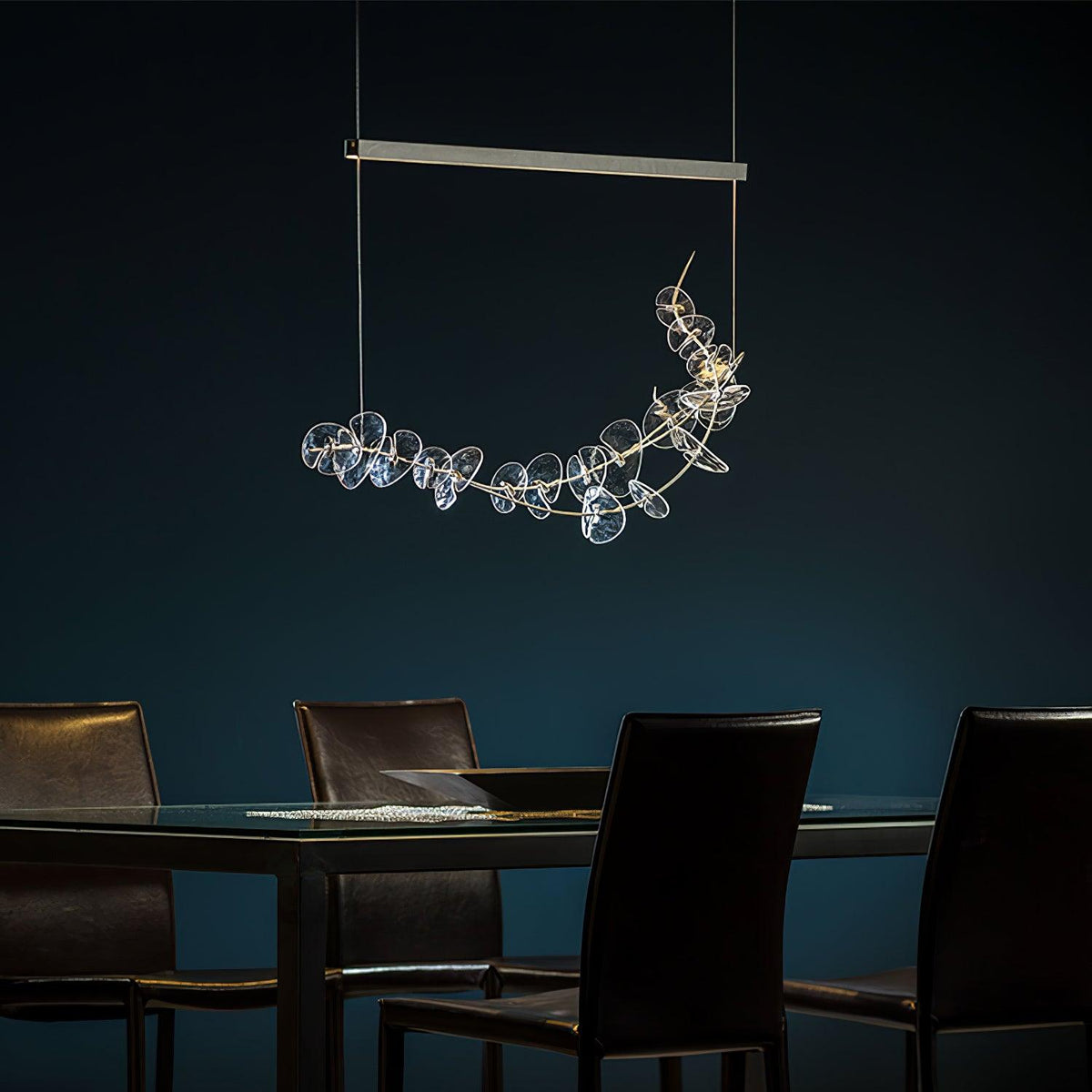 Josiah Moderne hanglamp van chrome en acryl