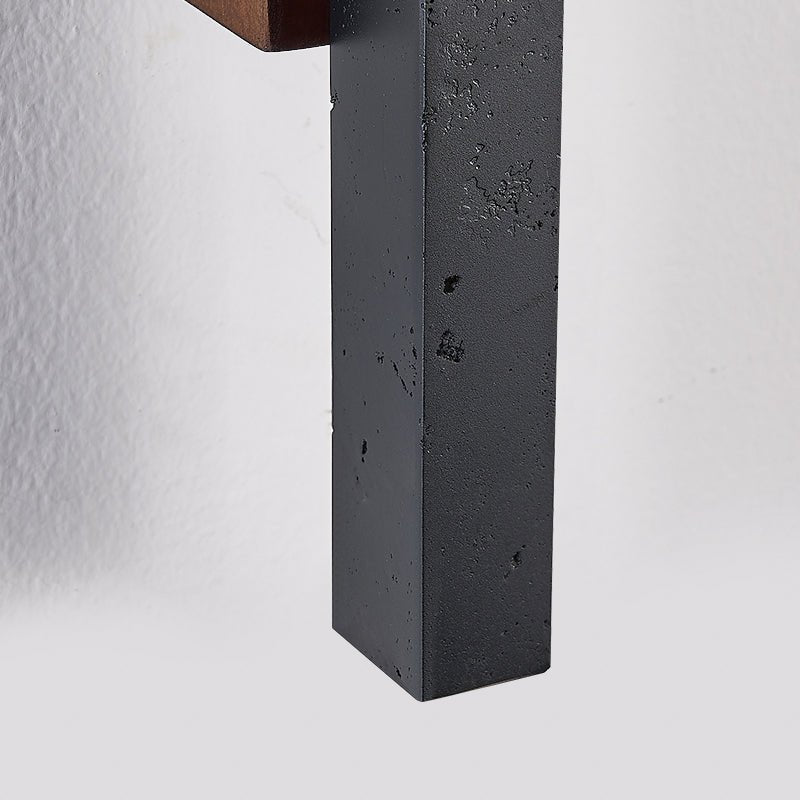 Juna Slim Zwart travertin Lineaire wandlamp