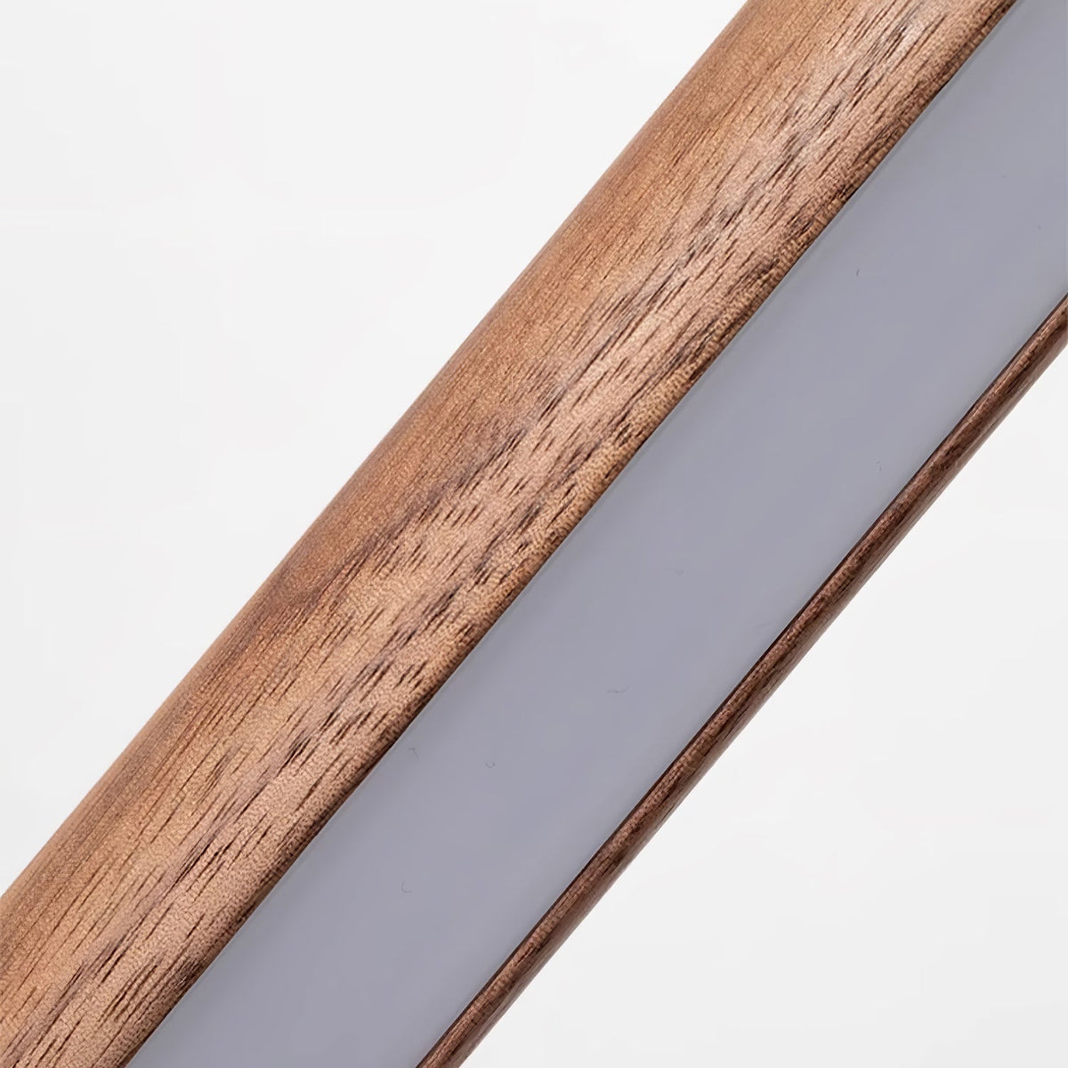 Echo Lineaire moderne vloerlamp van walnoothout