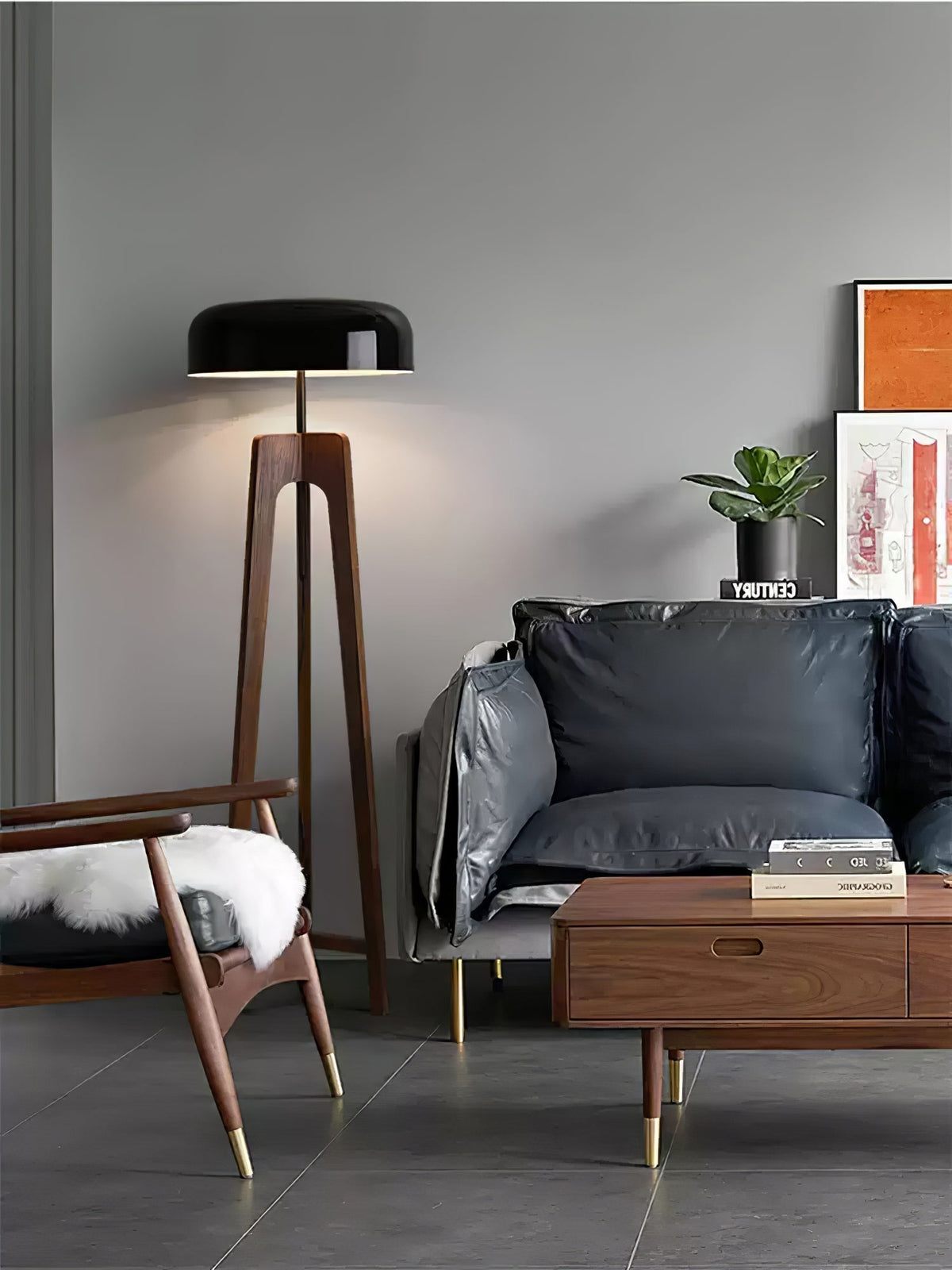 Kovain Houten Minimalistische vloerlamp