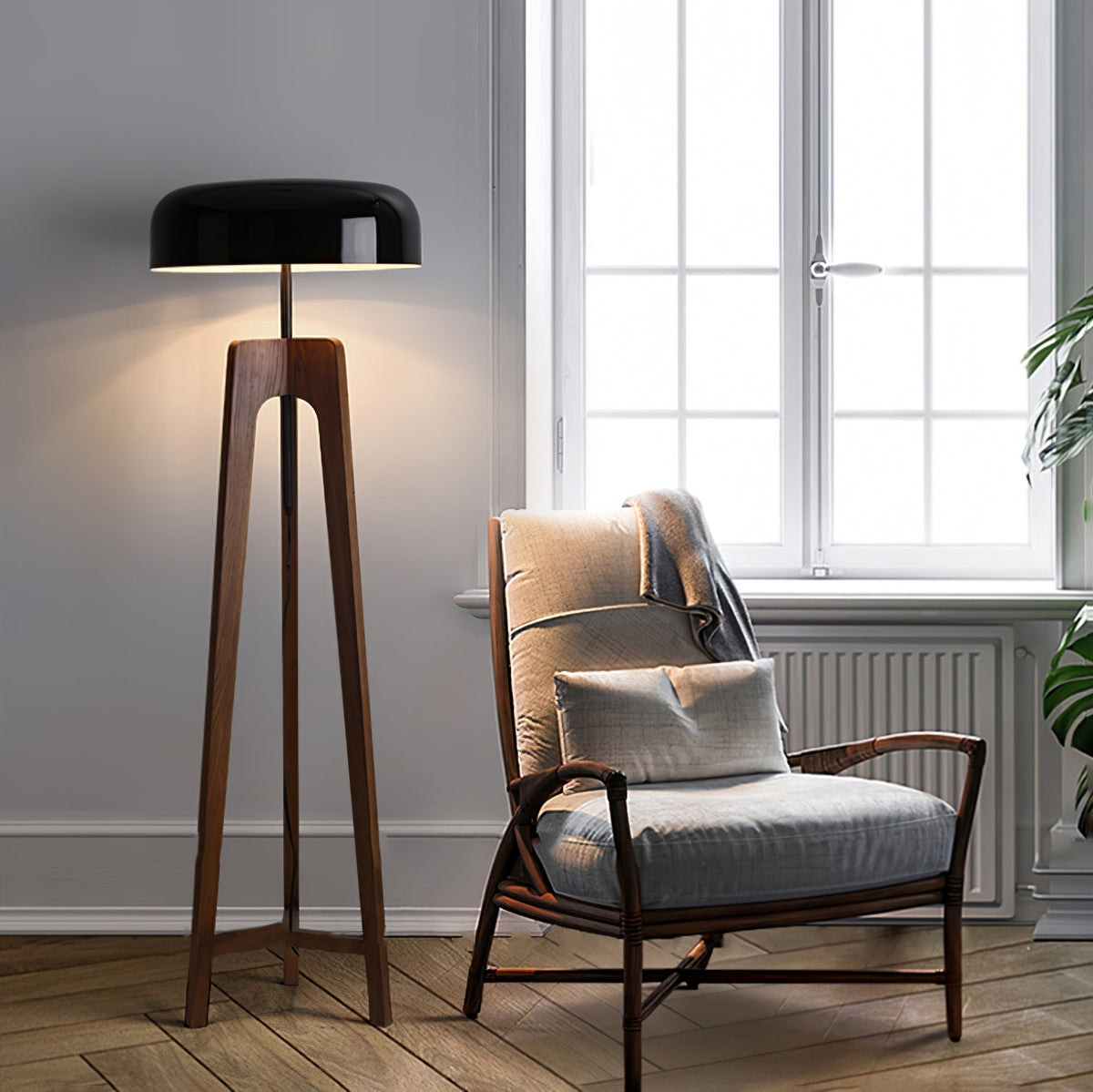 Kovain Houten Minimalistische vloerlamp