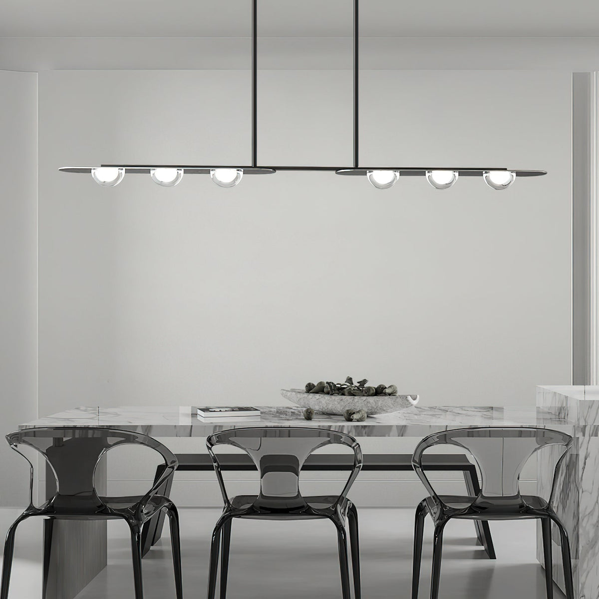 Liorerelle hanglamp met lineair glas in minimalistische stijl