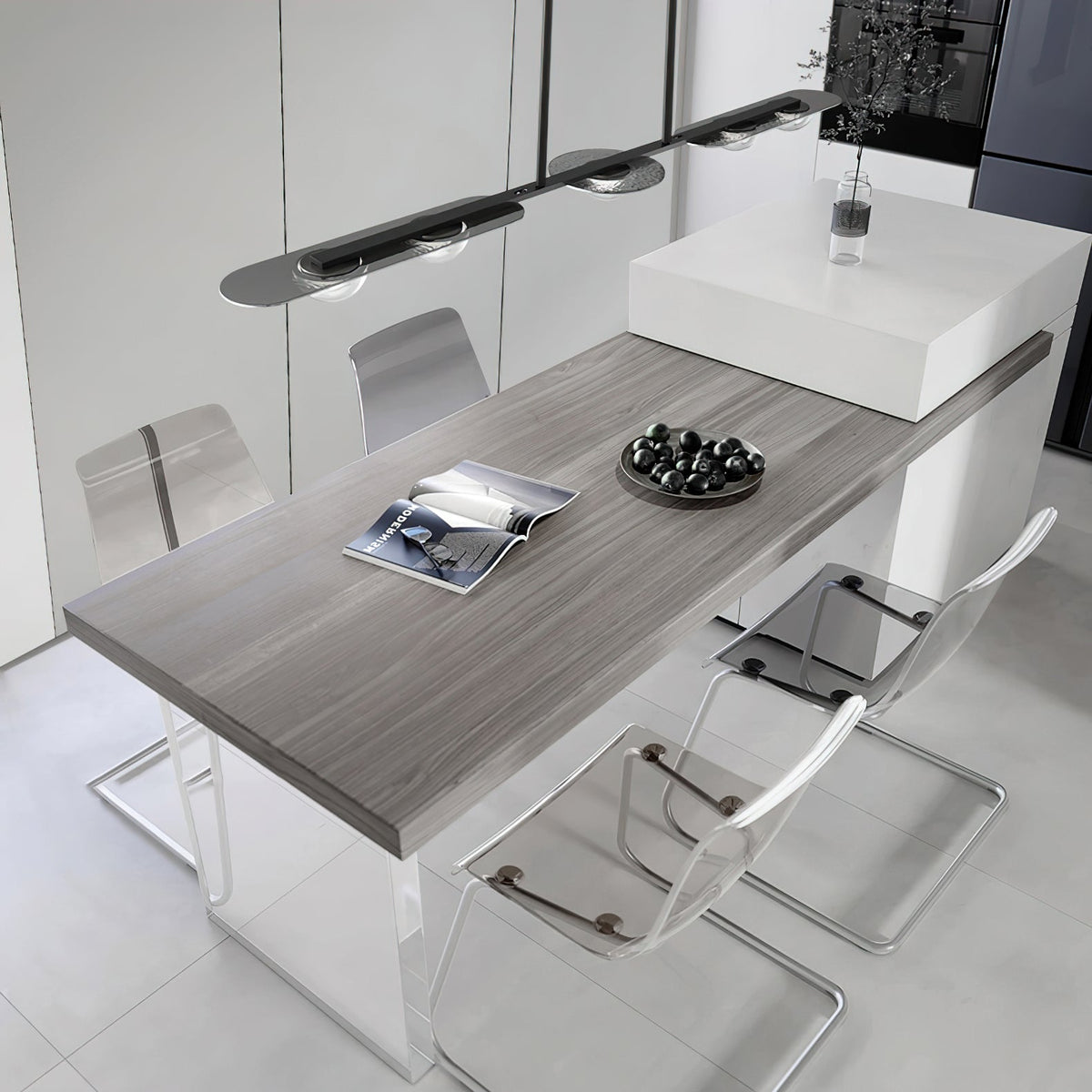 Liorerelle hanglamp met lineair glas in minimalistische stijl