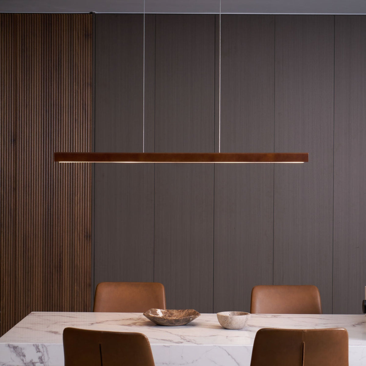 Aro Lineaire hanglamp van hout