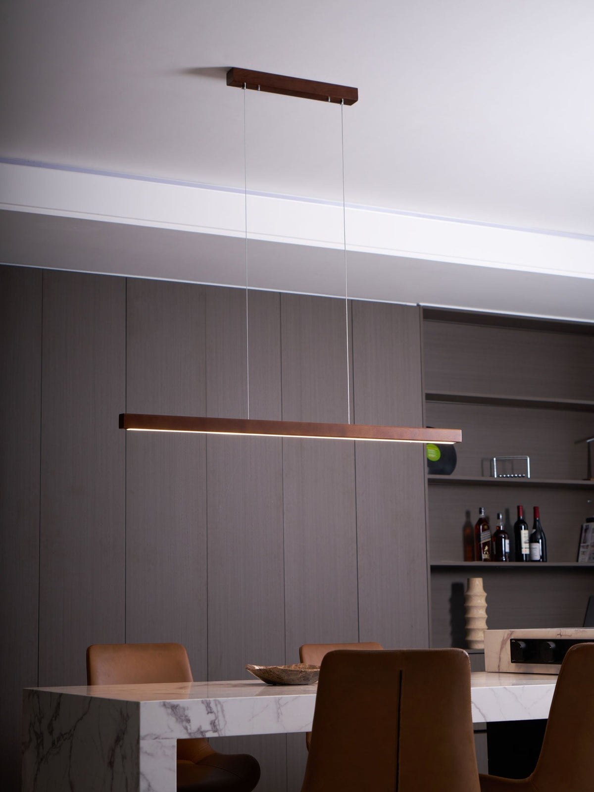 Aro Lineaire hanglamp van hout