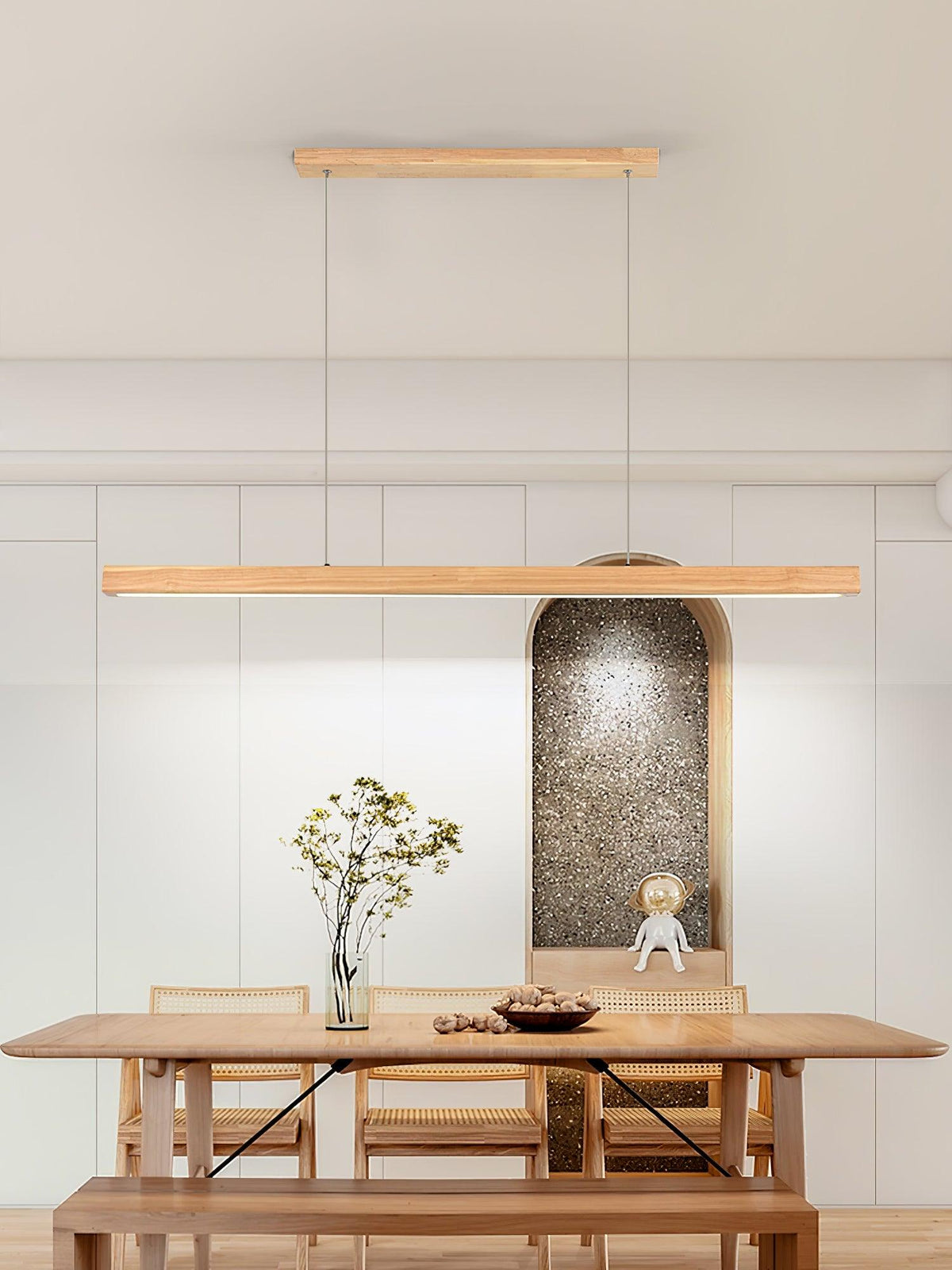 Aro Lineaire hanglamp van hout