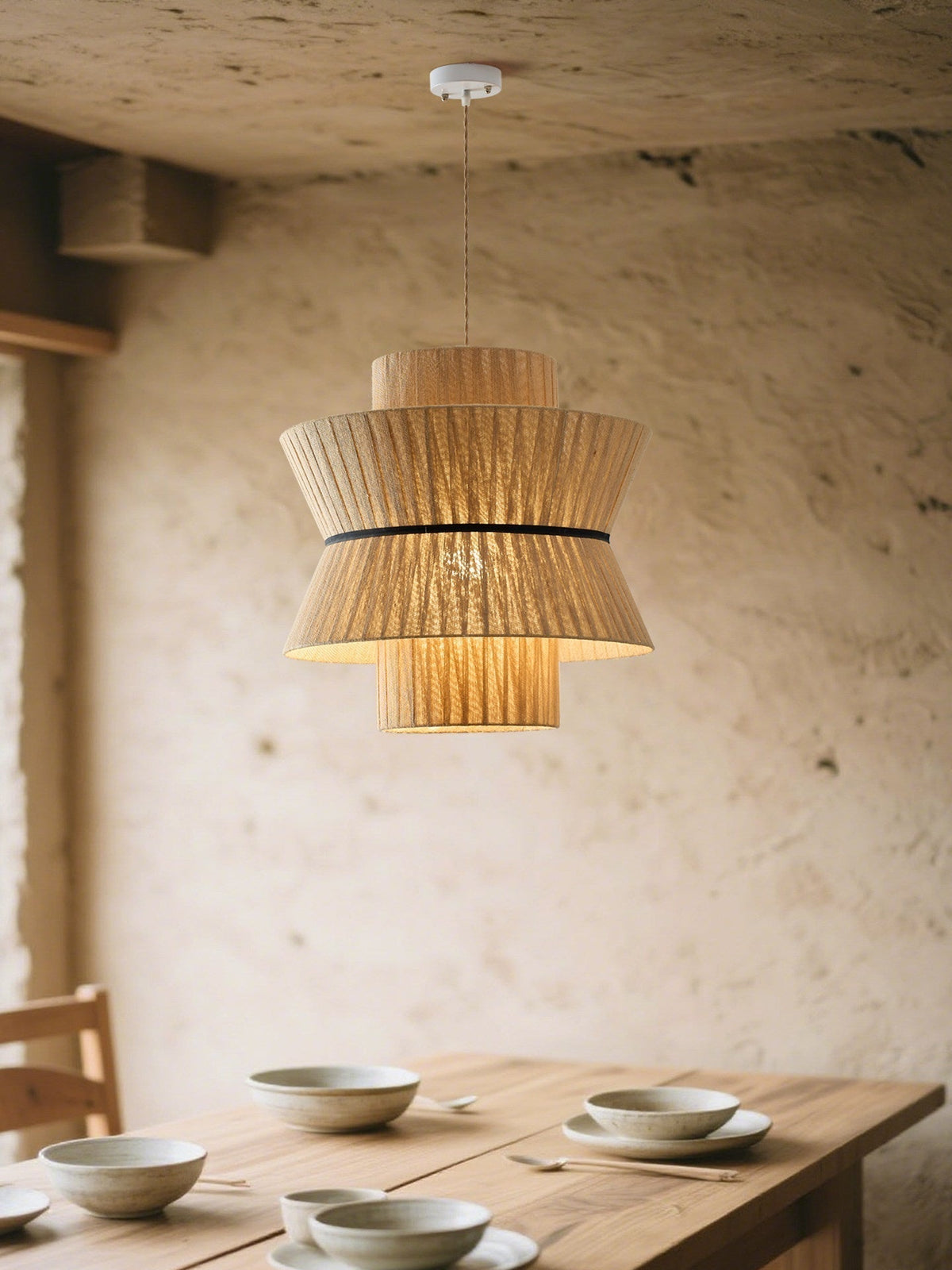 Raffia hanglamp