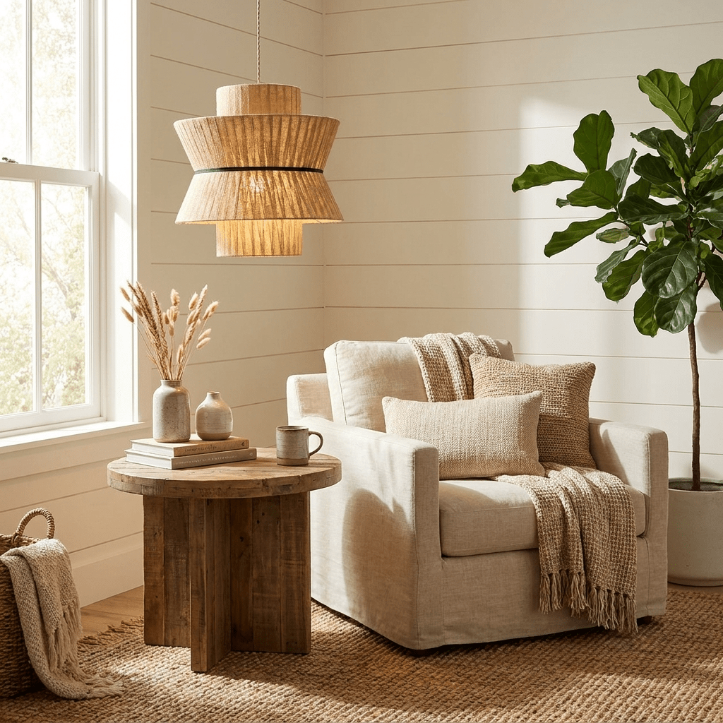 Raffia hanglamp