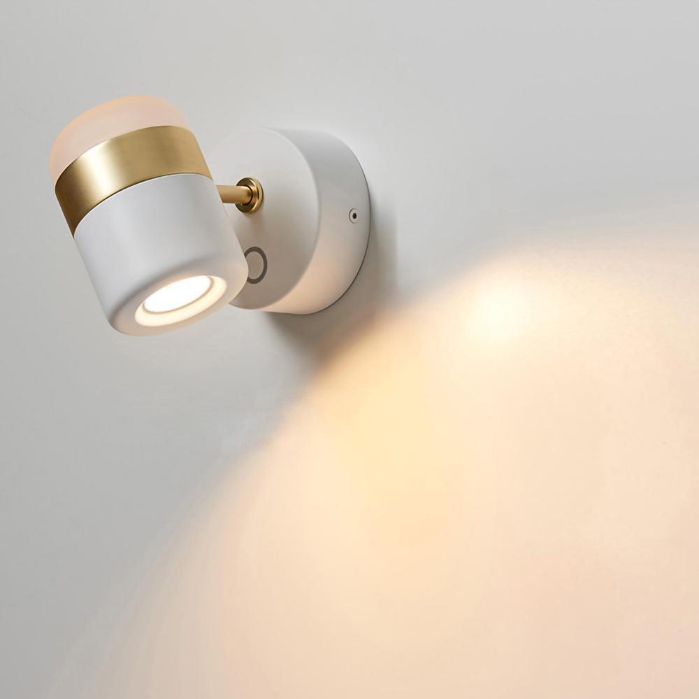 Liorinora wandlamp zwart met matglas en verstelbare kop
