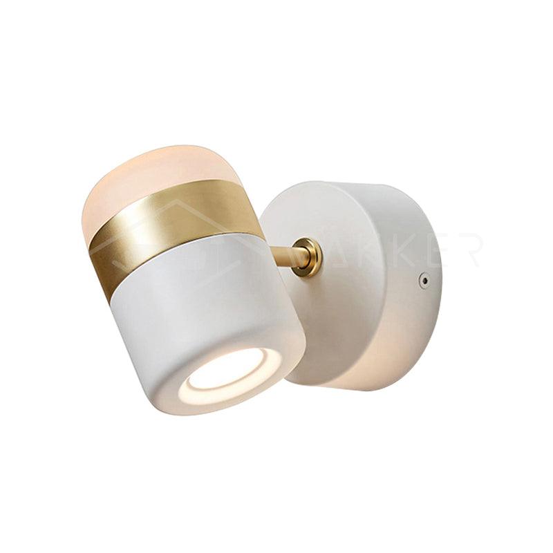 Liorinora wandlamp zwart met matglas en verstelbare kop