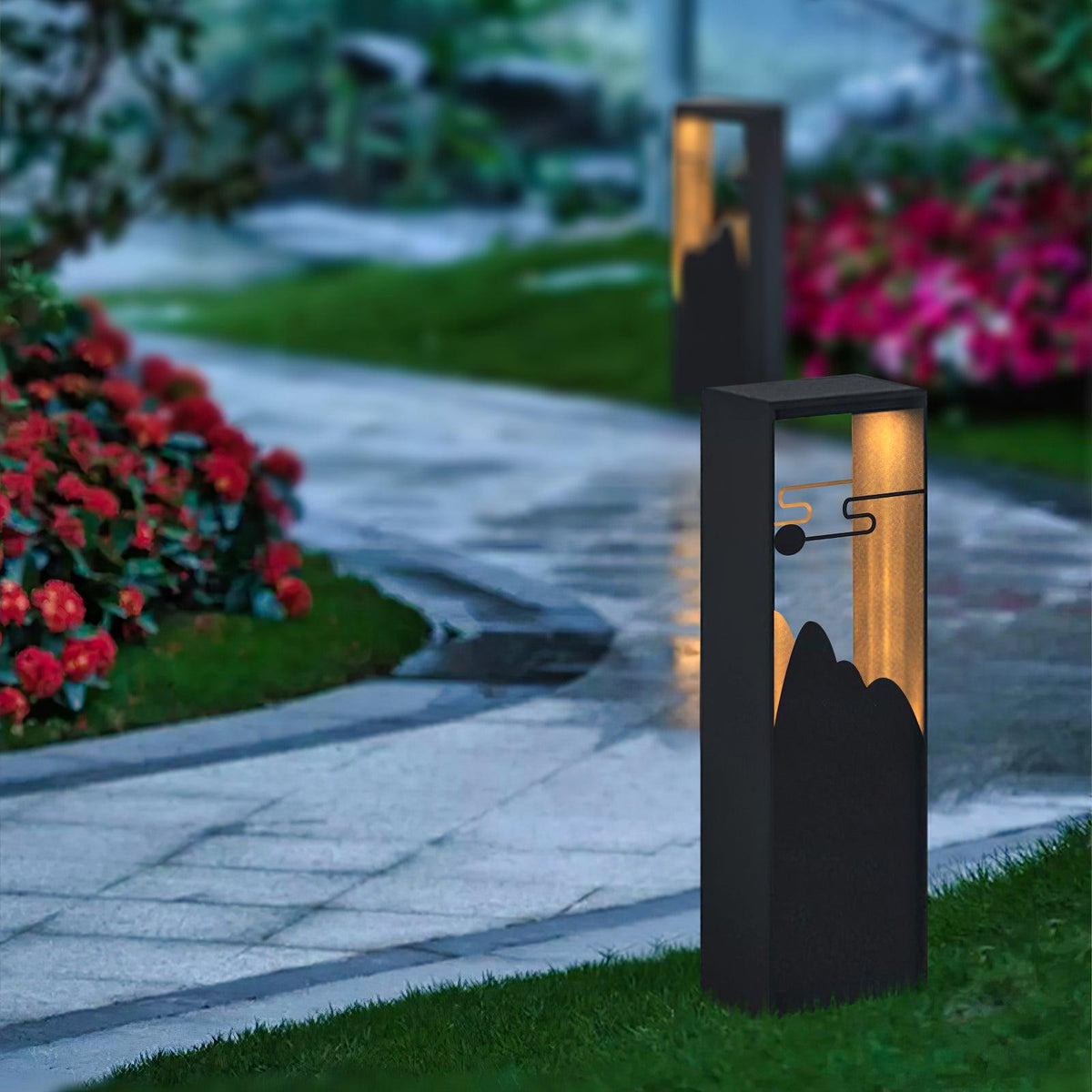 Zen Rustieke buitenhanglamp van acryl