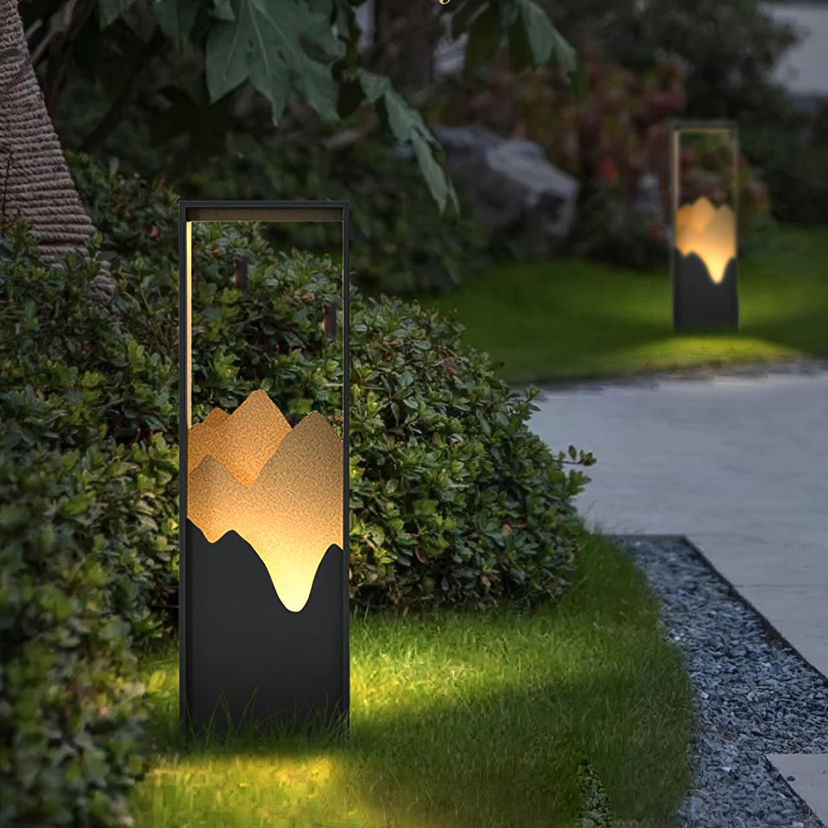 Zen Rustieke buitenhanglamp van acryl