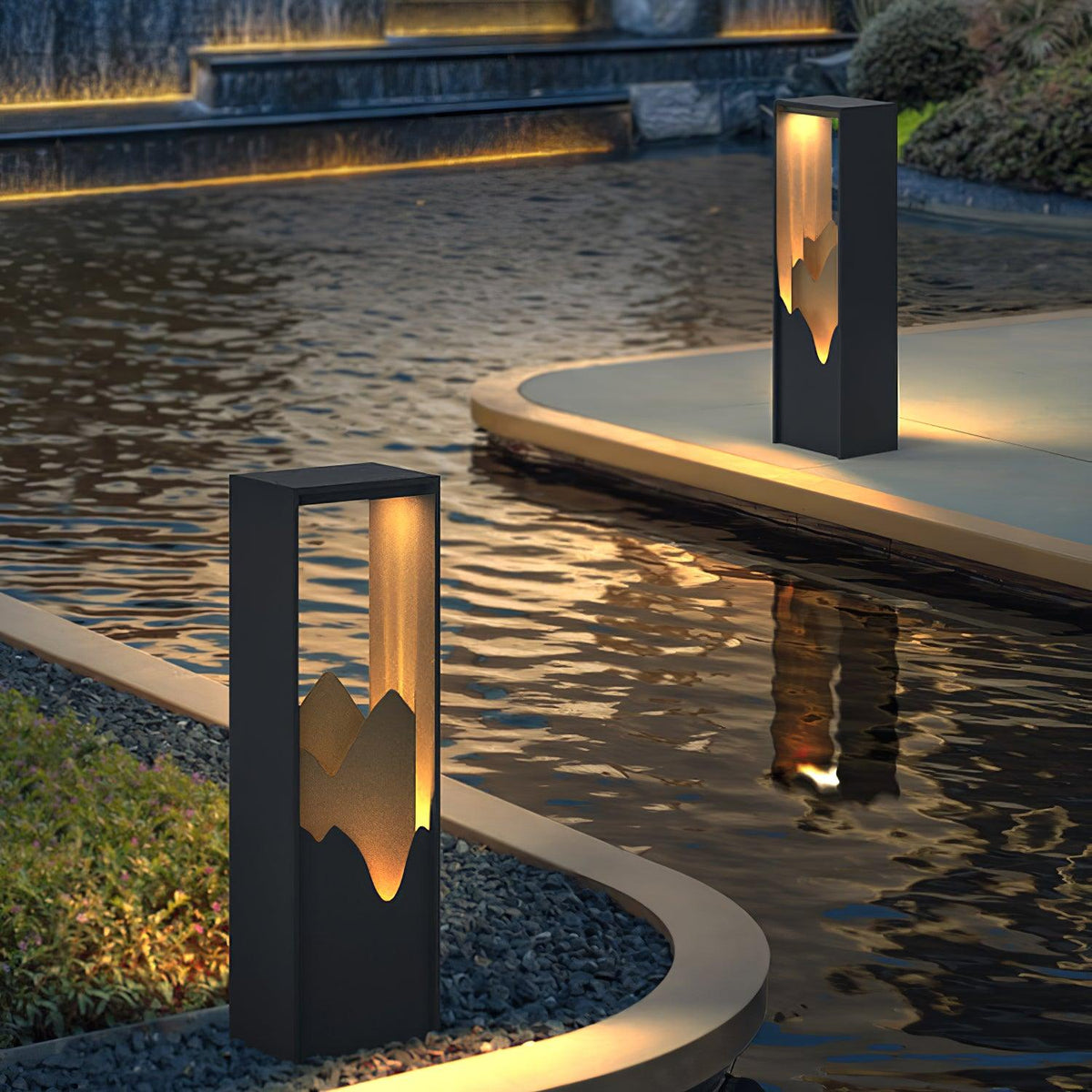Zen Rustieke buitenhanglamp van acryl