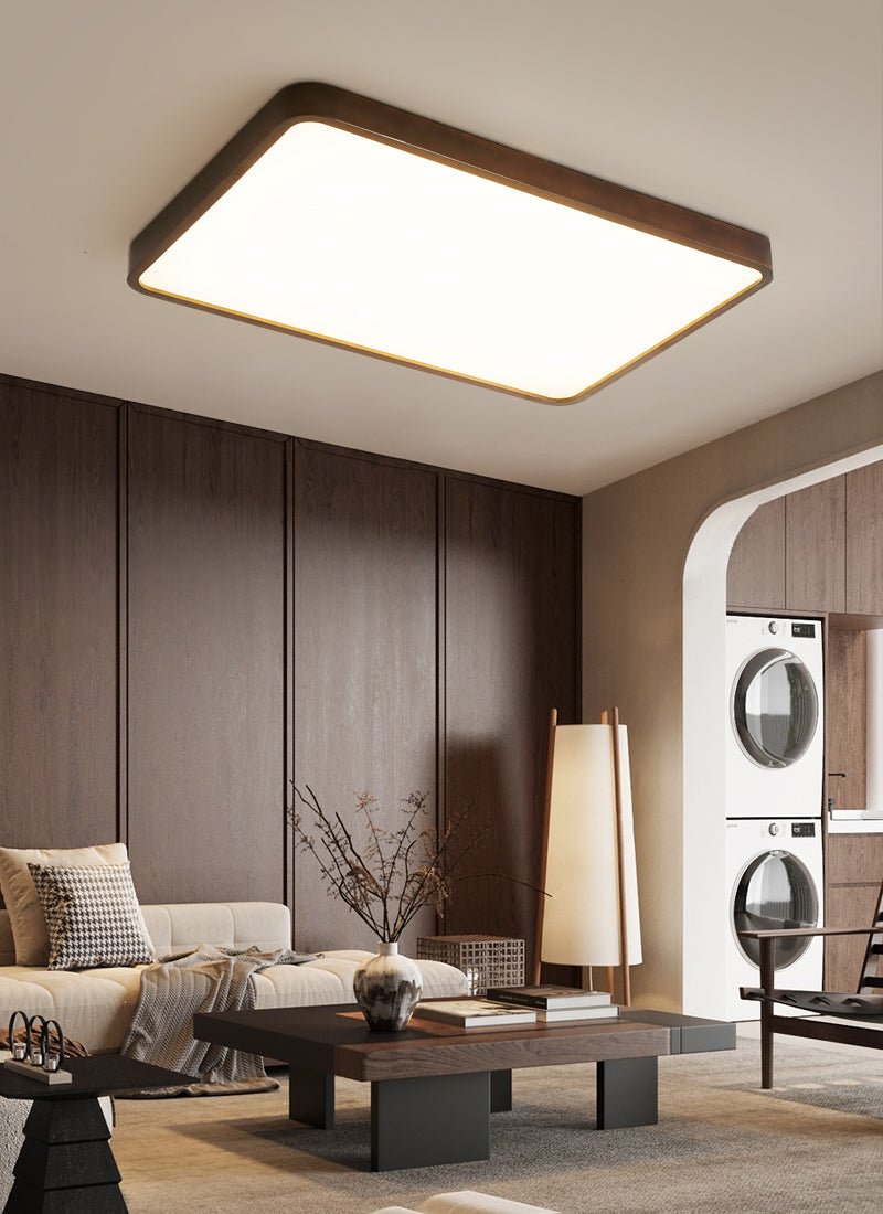 Rinirel Moderne Minimalistische Rechthoekige Houten Plafondlamp