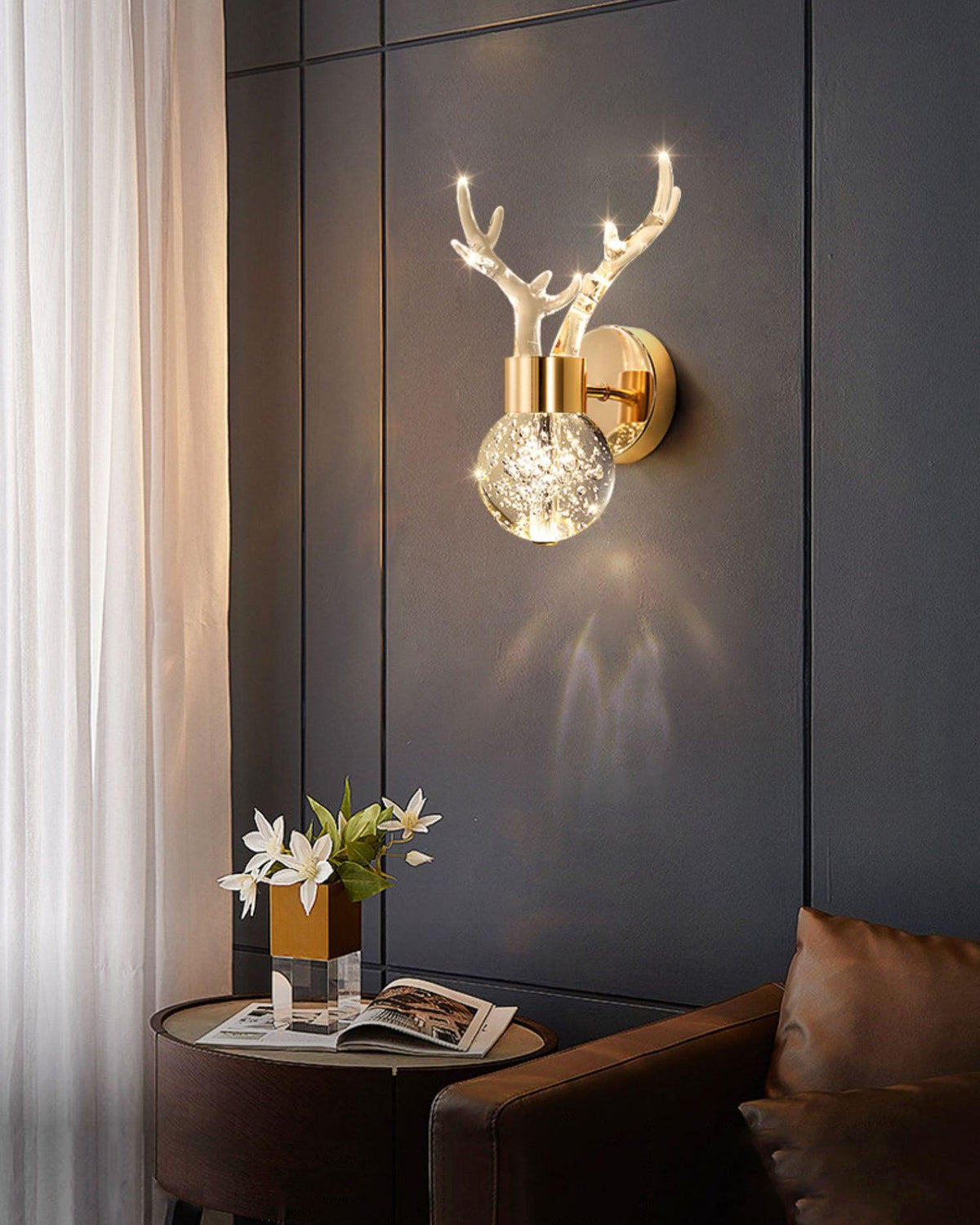 Cexi Postmodern Luxe Herten Kristal wandlamp