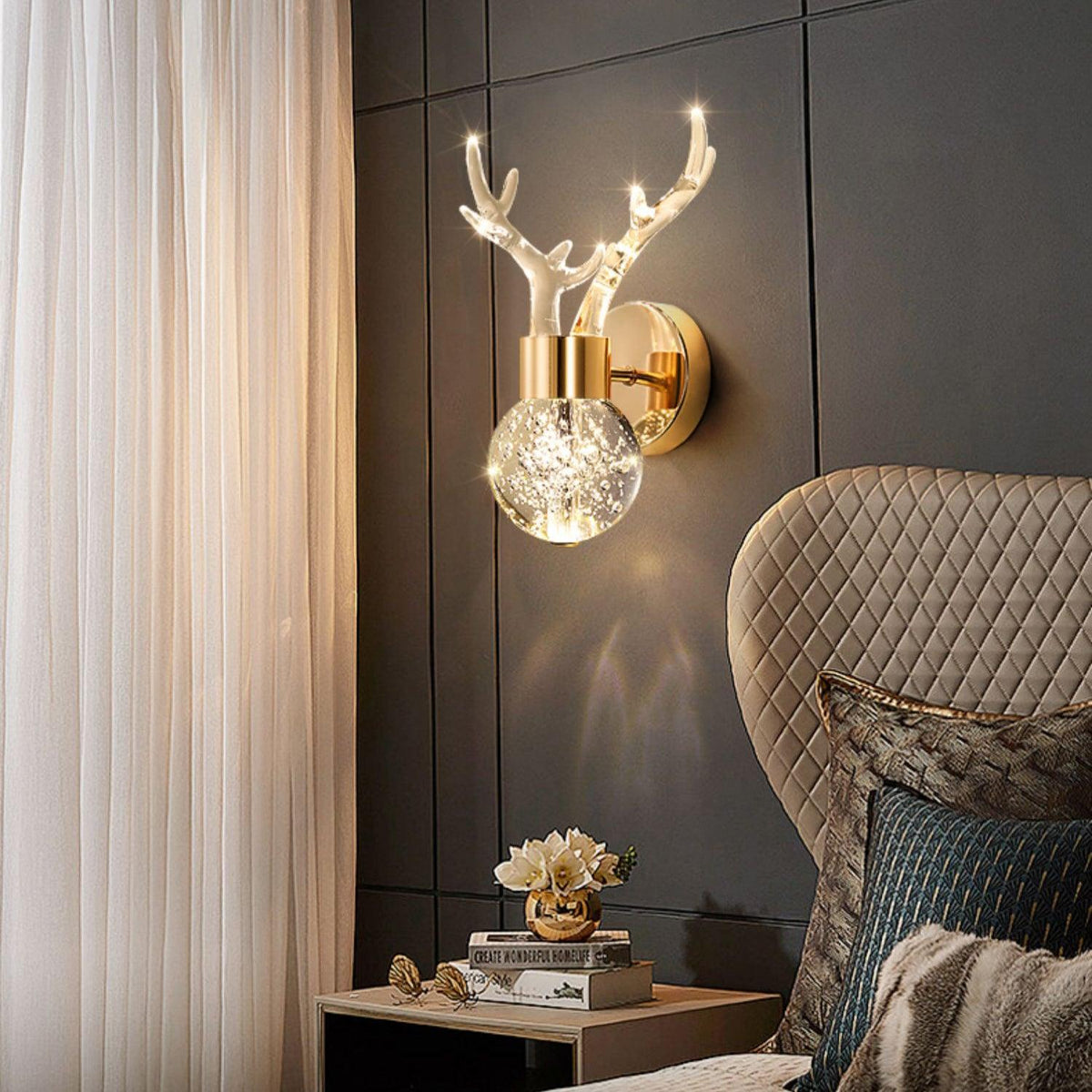 Cexi Postmodern Luxe Herten Kristal wandlamp