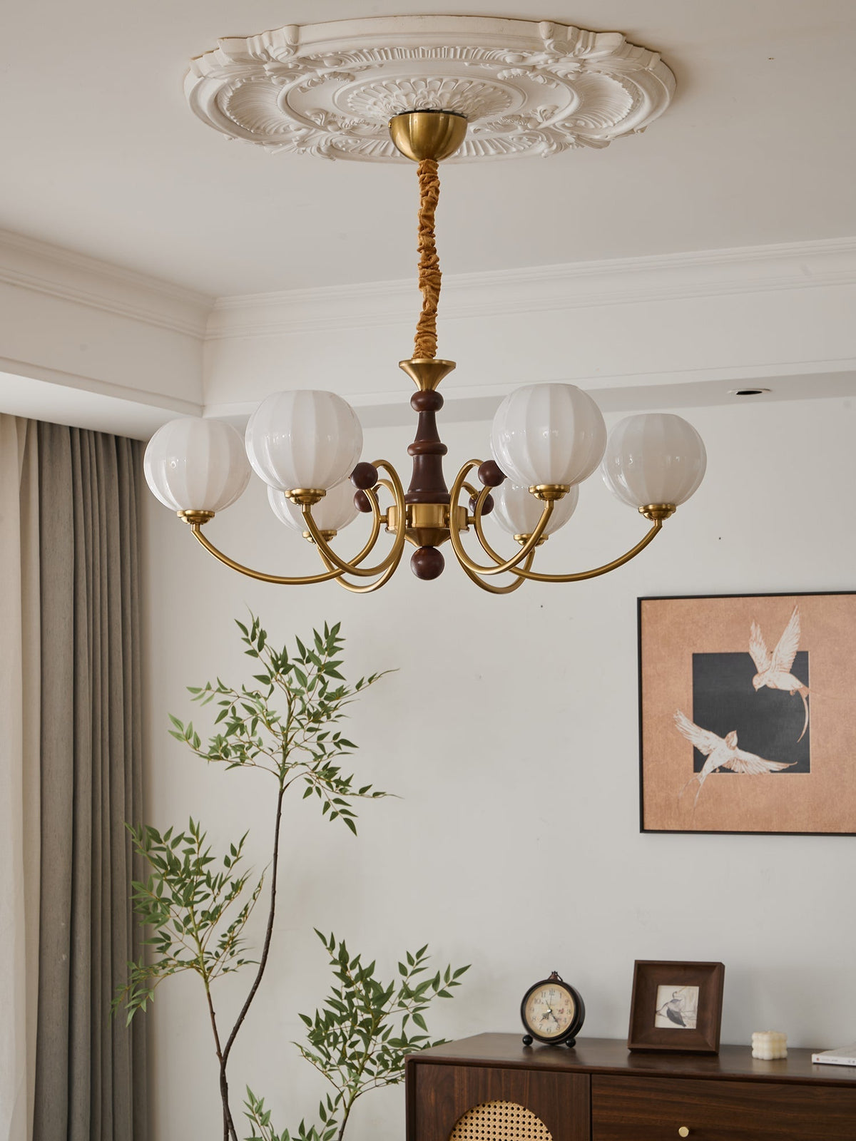 Omirara Traditionele Elegantie Vintage Houten Kroonluchter