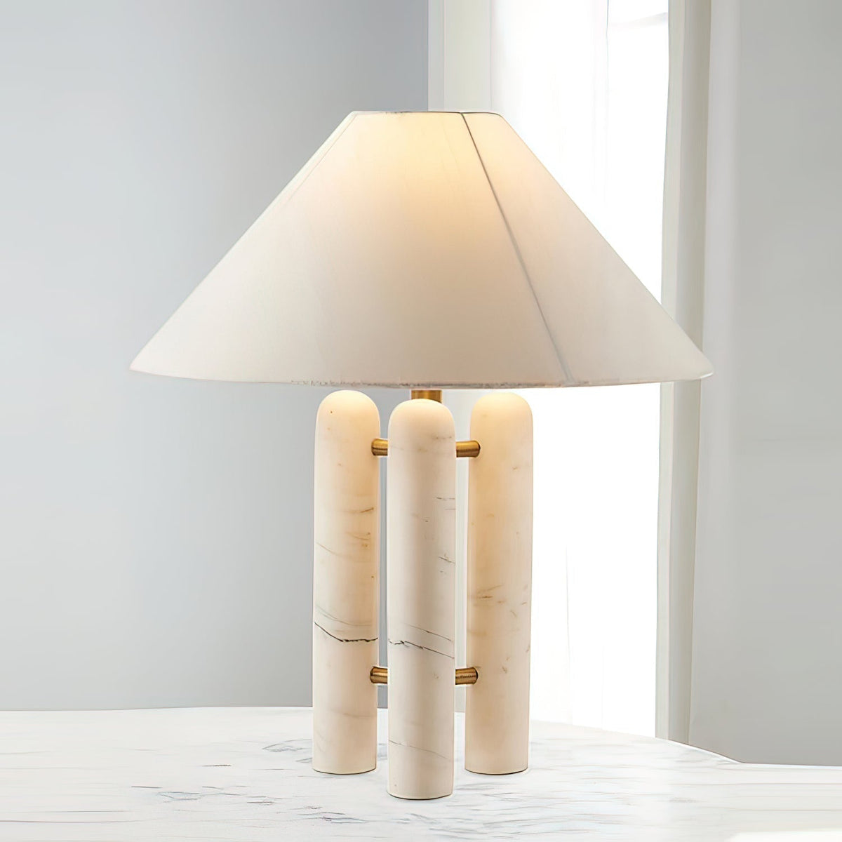 Trio marmeren moderne tafellamp