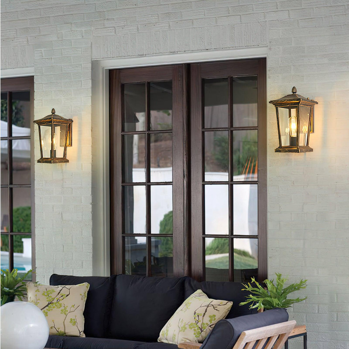 Edwin Birdcage elegantie glas buitenwandlamp