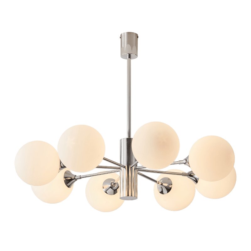 Eirivaria Kroonluchter chroom glas bollen