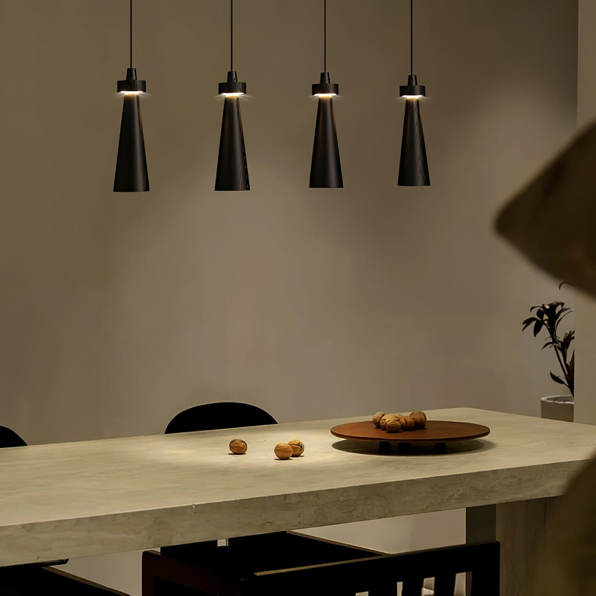 Tesno Minimalistische hanglamp van walnoothout