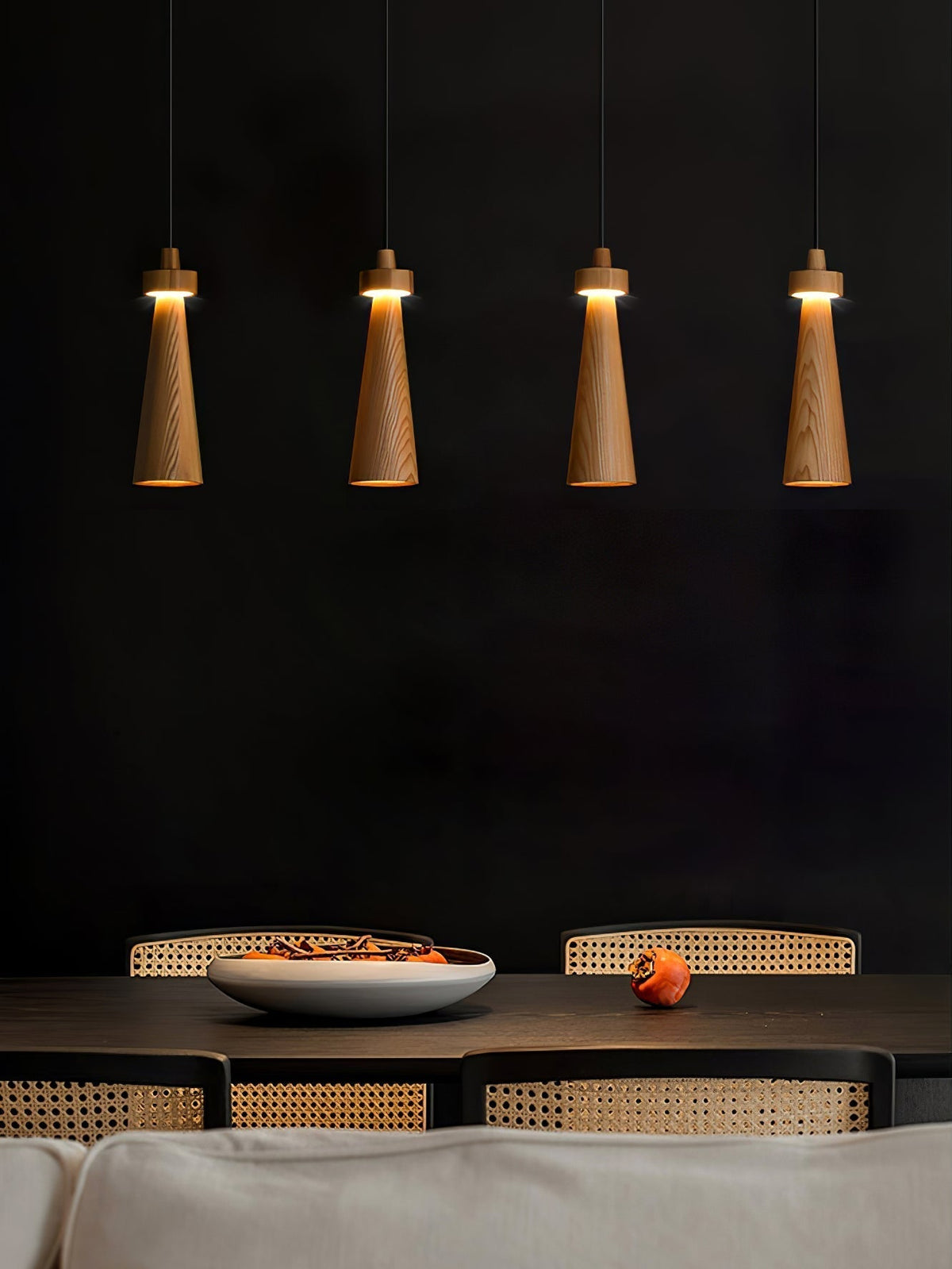 Tesno Minimalistische hanglamp van walnoothout