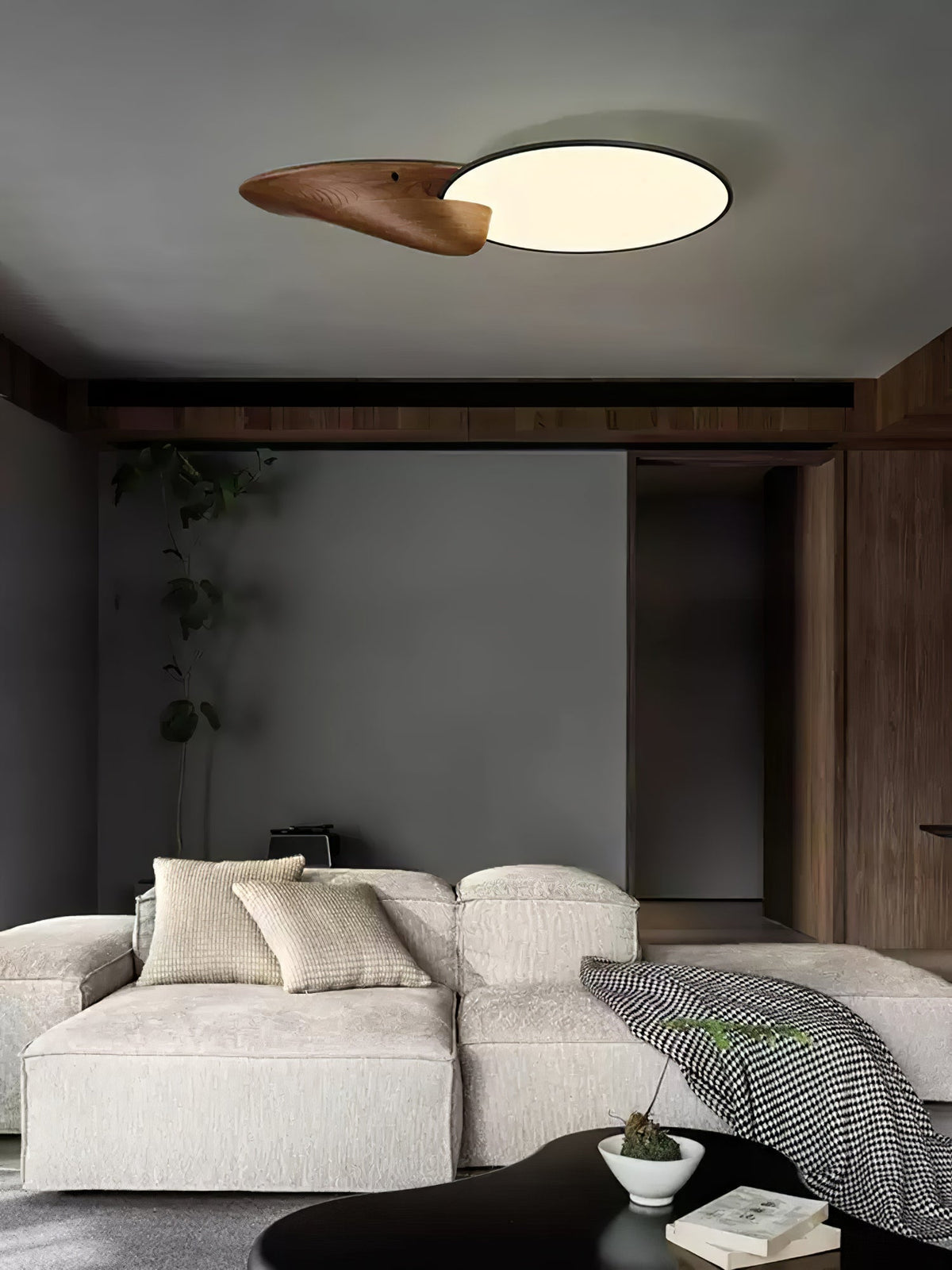 Zovenel Premium elegantie Peak plafondlamp van hout
