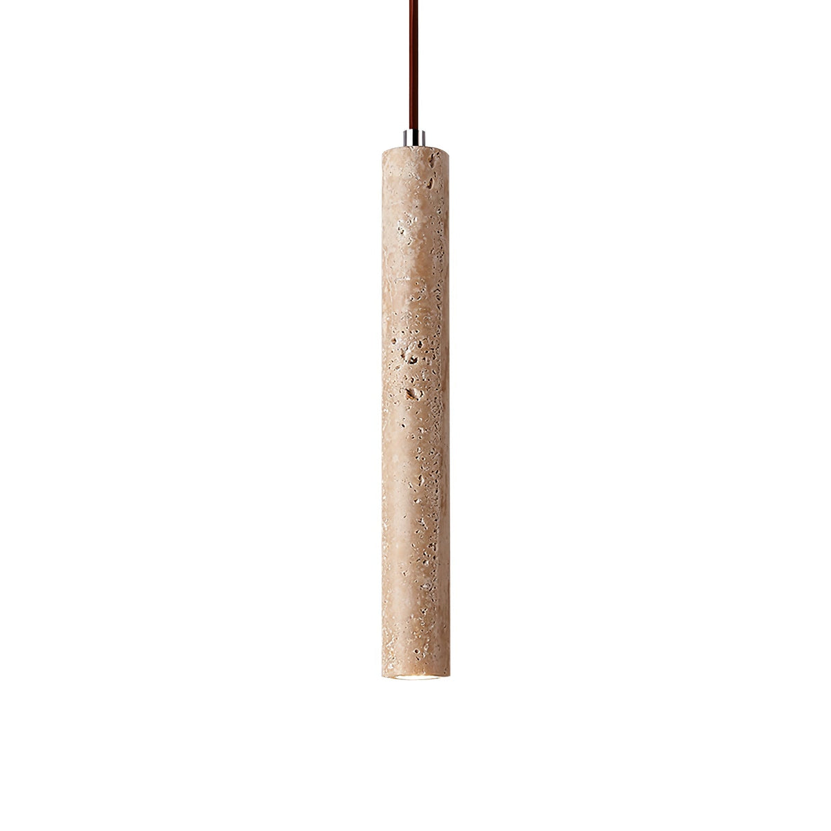 Sular cilindrische hanglamp van geel travertin