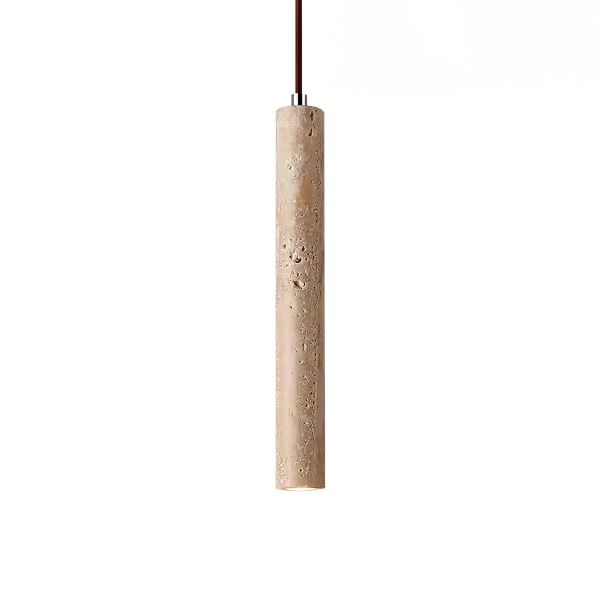 Sular cilindrische hanglamp van geel travertin
