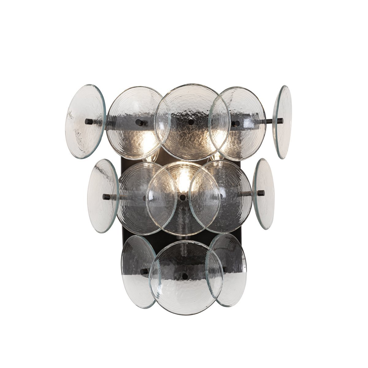 Taroe wandlamp Gepreessde Glazen Schijven Vintage Amber