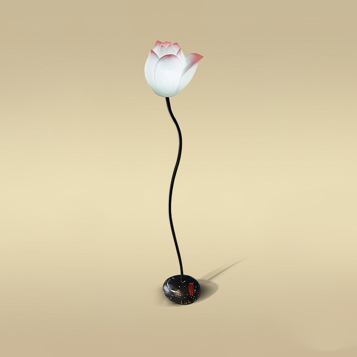Arixen elegante vloerlamp met lotusbloemmotief