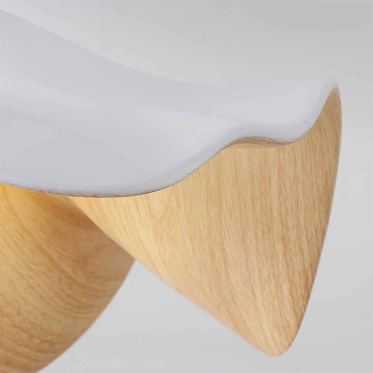 Belenor plafondlamp Lotus Leaf met witte afwerking en hout