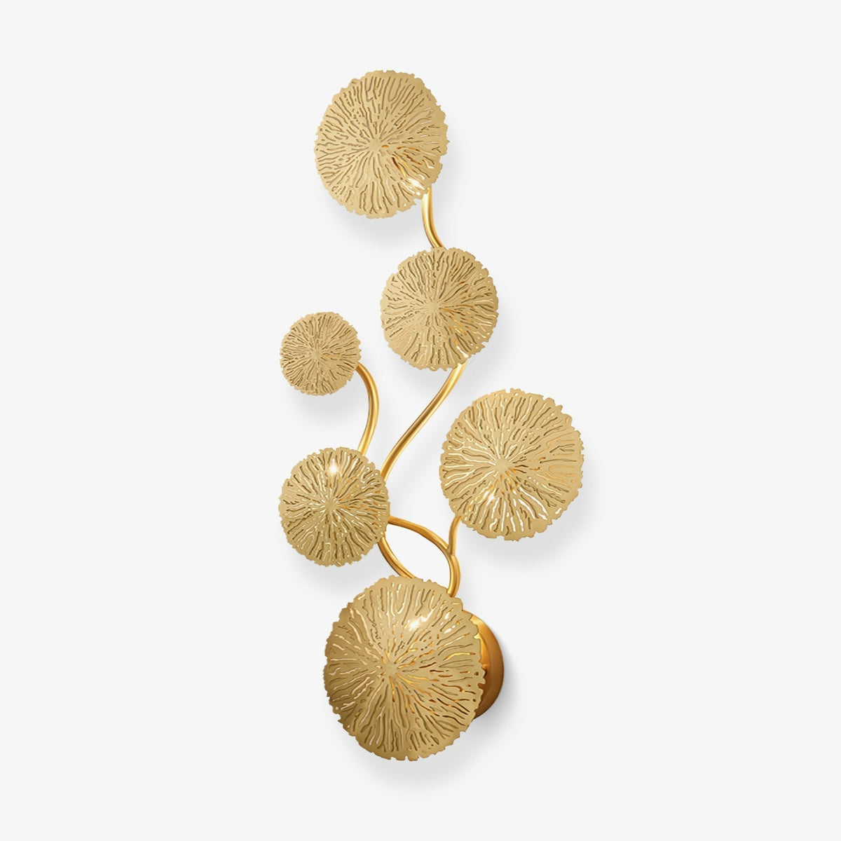 Rylso wandlamp Lotusbladeren messing